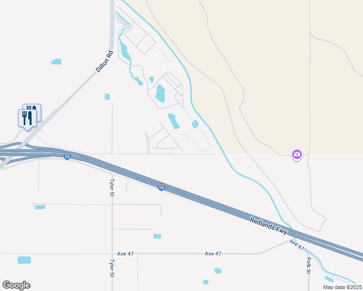map of restaurants, bars, coffee shops, grocery stores, and more near 86242 Pinot Noir Lane in Coachella