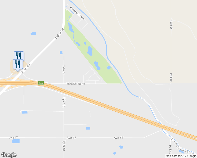 map of restaurants, bars, coffee shops, grocery stores, and more near 86242 Pinot Noir Lane in Coachella
