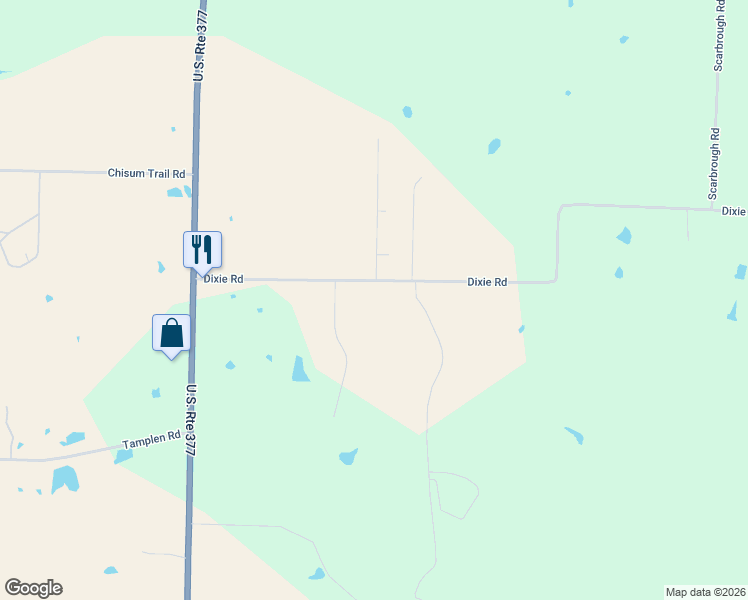map of restaurants, bars, coffee shops, grocery stores, and more near 436 Dixie Road in Whitesboro