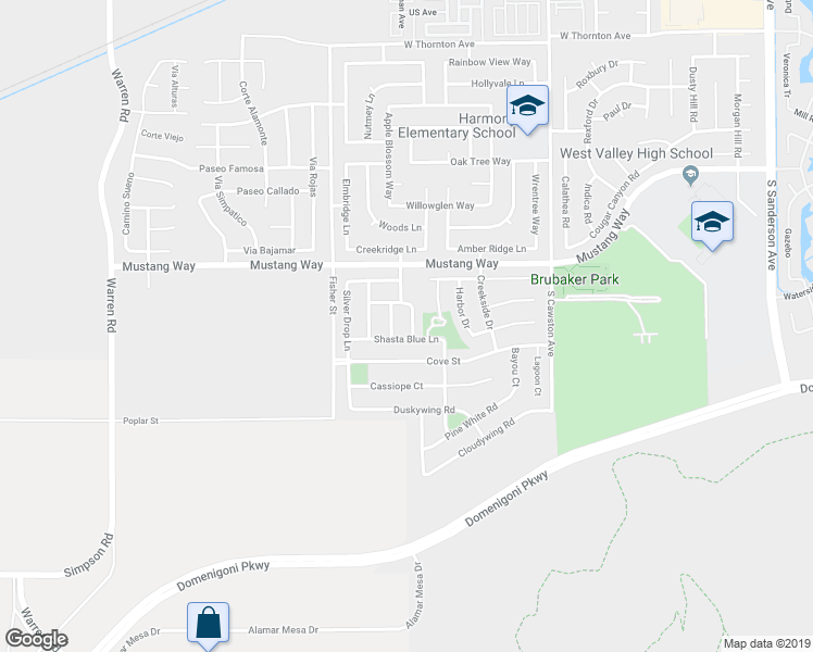 map of restaurants, bars, coffee shops, grocery stores, and more near 1919 Spring White Road in Hemet