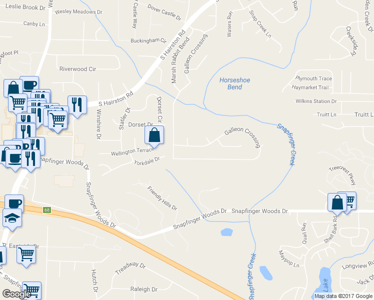 map of restaurants, bars, coffee shops, grocery stores, and more near 5310 Galleon Crossing in Decatur