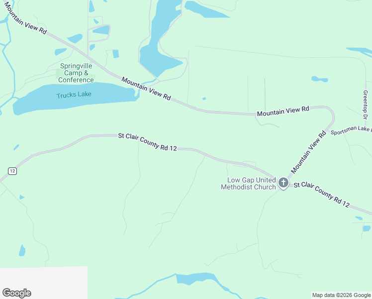 map of restaurants, bars, coffee shops, grocery stores, and more near 4490 Saint Clair County 12 in Odenville