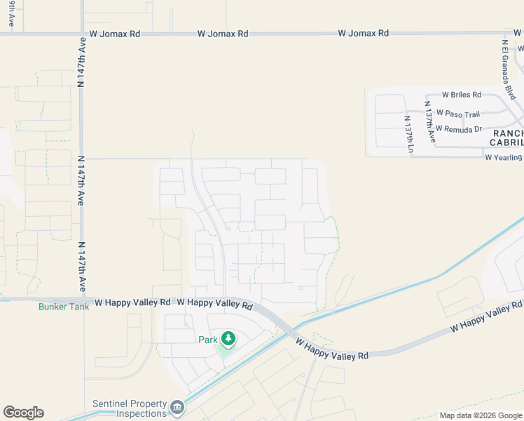 map of restaurants, bars, coffee shops, grocery stores, and more near 14178 West Gray Fox Trail in Surprise