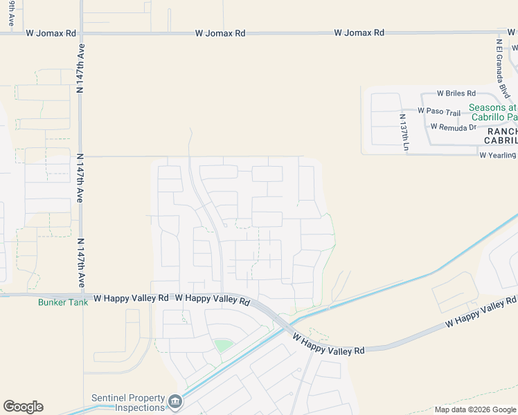 map of restaurants, bars, coffee shops, grocery stores, and more near 14178 West Gray Fox Trail in Surprise