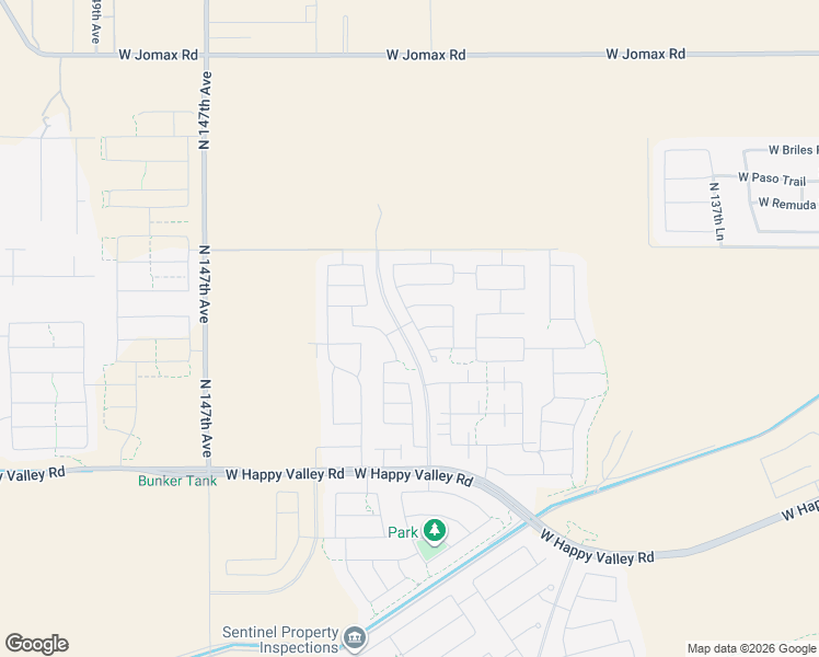 map of restaurants, bars, coffee shops, grocery stores, and more near 25538 North 142nd Lane in Surprise