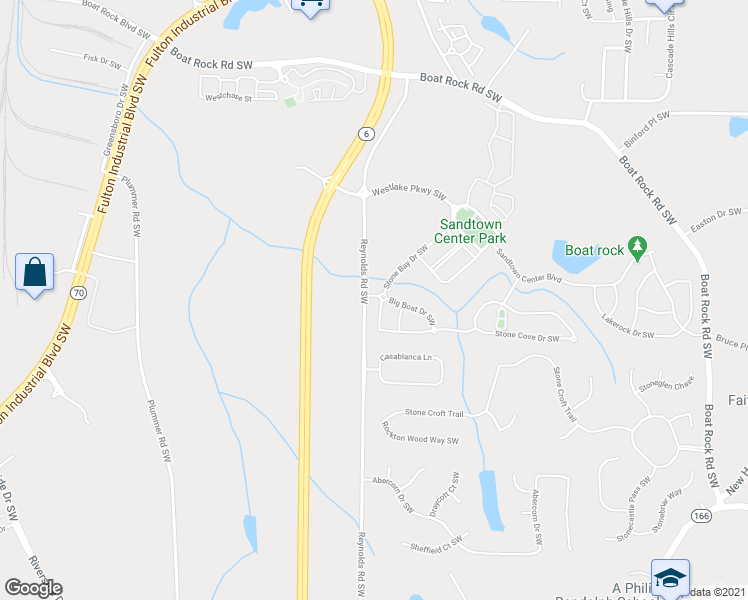 map of restaurants, bars, coffee shops, grocery stores, and more near 1385 Stone Bay Drive in Atlanta