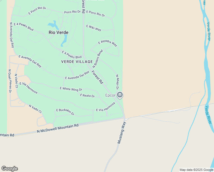 map of restaurants, bars, coffee shops, grocery stores, and more near 13 North Apartment in Rio Verde