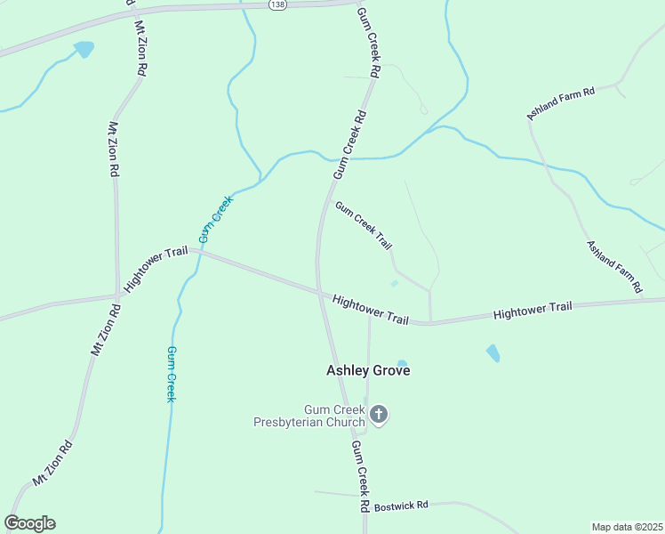 map of restaurants, bars, coffee shops, grocery stores, and more near 2956 Gum Creek Road in Oxford