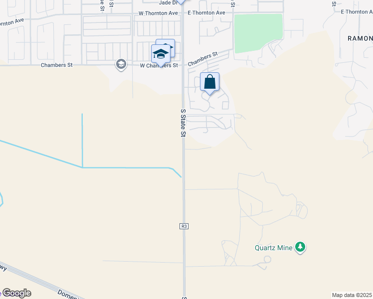 map of restaurants, bars, coffee shops, grocery stores, and more near 1890 South State Street in Hemet