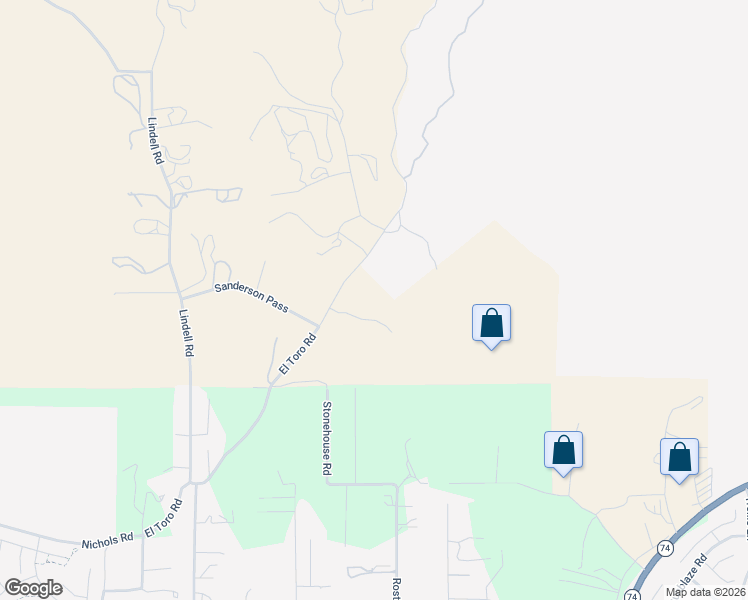 map of restaurants, bars, coffee shops, grocery stores, and more near 18600 Chippewa Road in Lake Elsinore