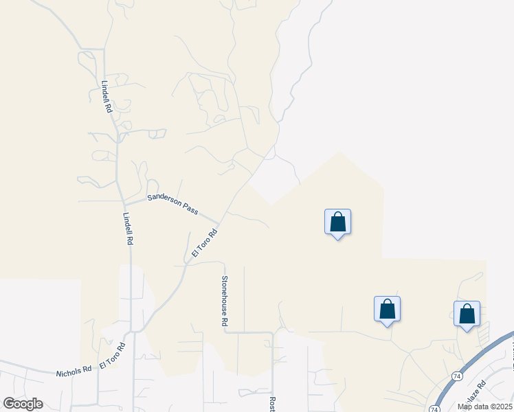map of restaurants, bars, coffee shops, grocery stores, and more near 18600 Chippewa Road in Lake Elsinore