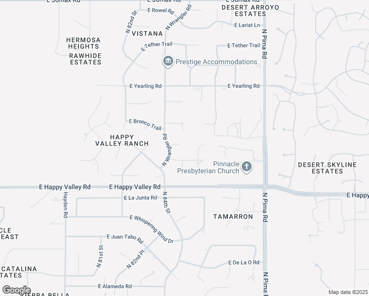 map of restaurants, bars, coffee shops, grocery stores, and more near 25216 North Horseshoe Trail in Scottsdale