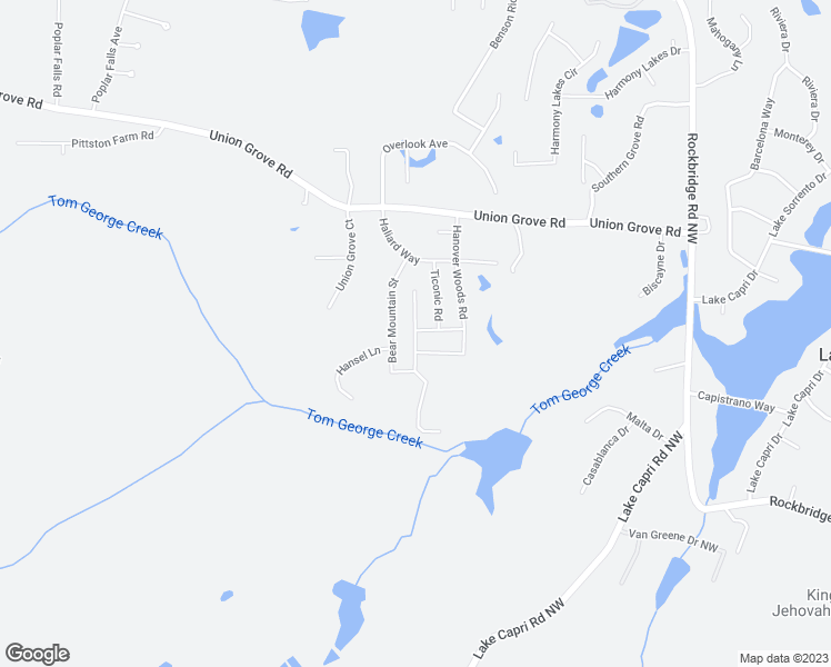 map of restaurants, bars, coffee shops, grocery stores, and more near 2522 Bear Mountain Street in Lithonia