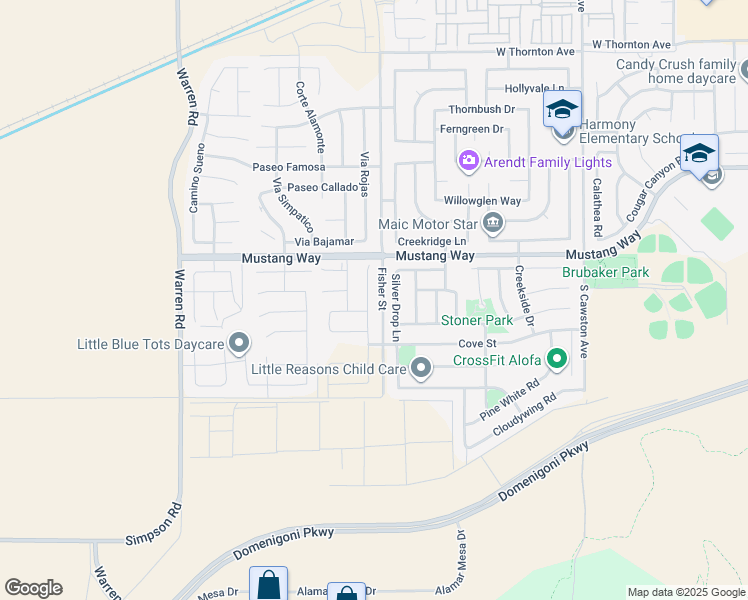 map of restaurants, bars, coffee shops, grocery stores, and more near 1812 Ace Street in Hemet