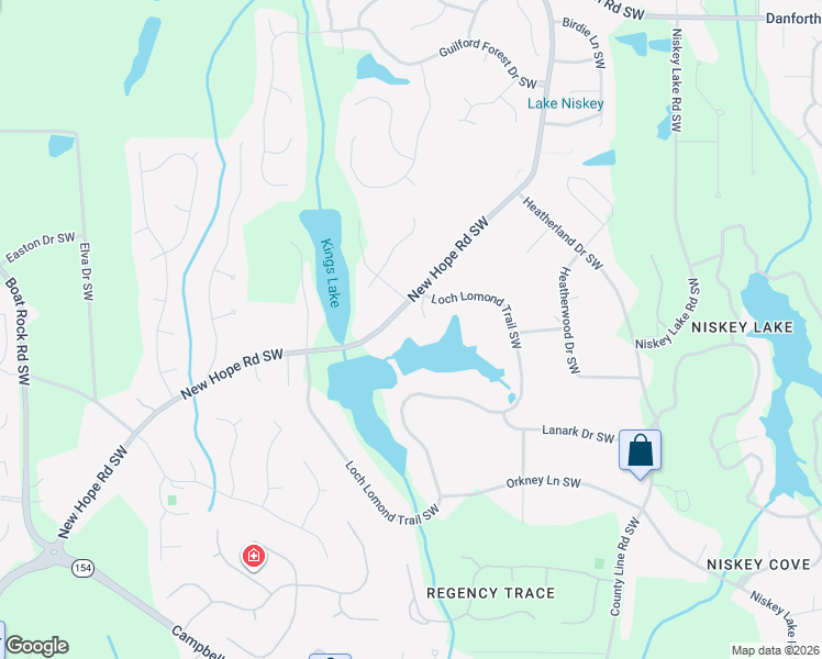 map of restaurants, bars, coffee shops, grocery stores, and more near 1460 New Hope Road Southwest in Atlanta
