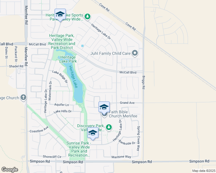 map of restaurants, bars, coffee shops, grocery stores, and more near 27832 Paddleboat Ct in Menifee