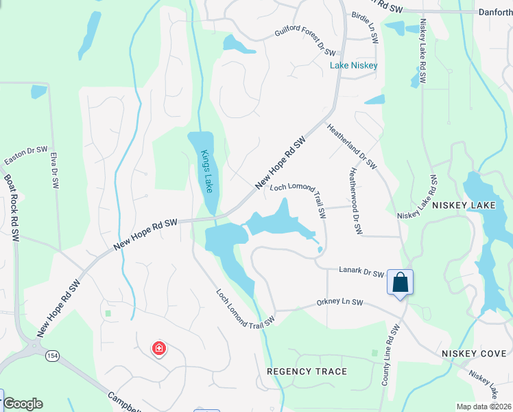 map of restaurants, bars, coffee shops, grocery stores, and more near 1460 New Hope Road Southwest in Atlanta