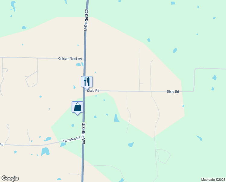 map of restaurants, bars, coffee shops, grocery stores, and more near 242 Dixie Road in Whitesboro