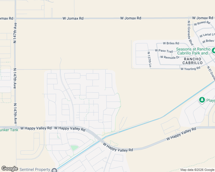 map of restaurants, bars, coffee shops, grocery stores, and more near 25667 North 140th Lane in Surprise