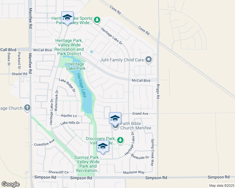 map of restaurants, bars, coffee shops, grocery stores, and more near 27832 Paddleboat Ct in Menifee