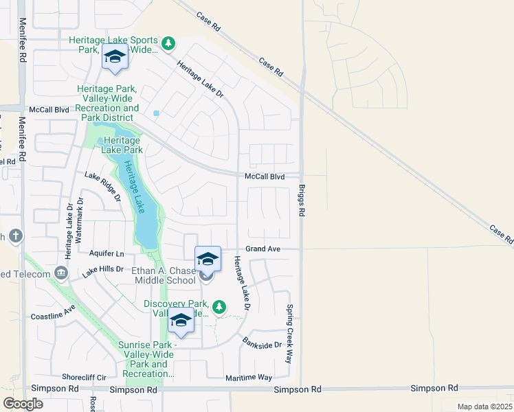 map of restaurants, bars, coffee shops, grocery stores, and more near 27879 Huron Court in Menifee