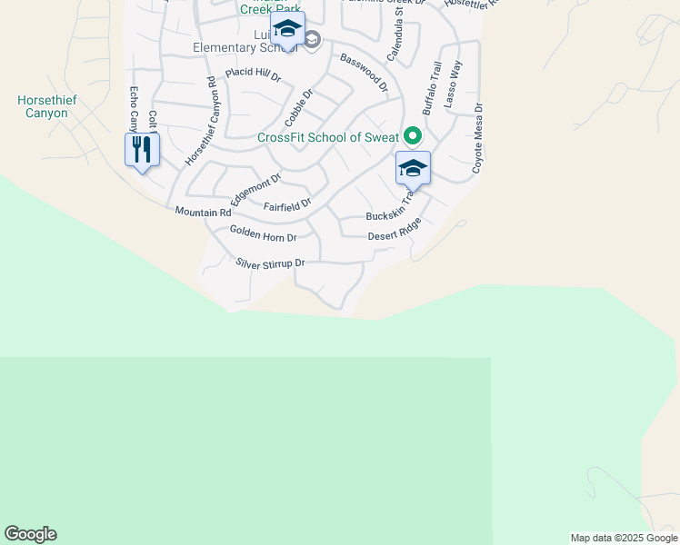 map of restaurants, bars, coffee shops, grocery stores, and more near 13633 Silver Stirrup Drive in Corona