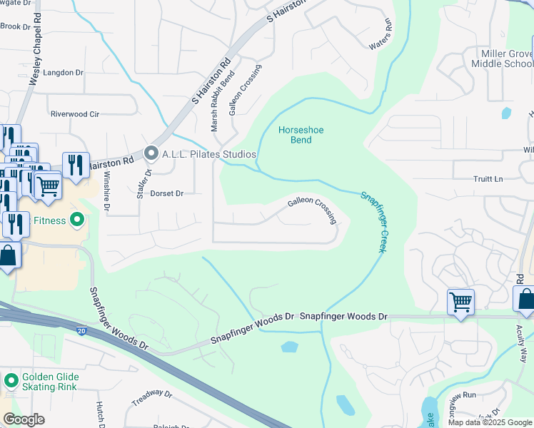 map of restaurants, bars, coffee shops, grocery stores, and more near 4871 Ship Jack Lane in Decatur