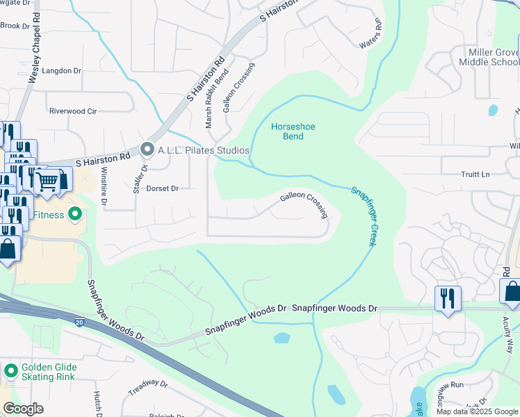 map of restaurants, bars, coffee shops, grocery stores, and more near 4871 Ship Jack Lane in Decatur