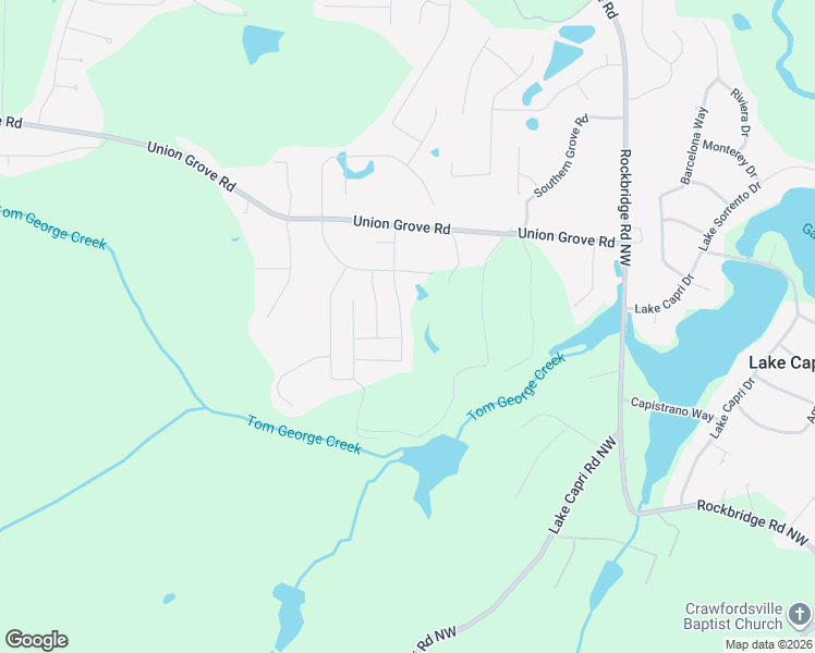 map of restaurants, bars, coffee shops, grocery stores, and more near 2380 Hanover Woods Road in Lithonia