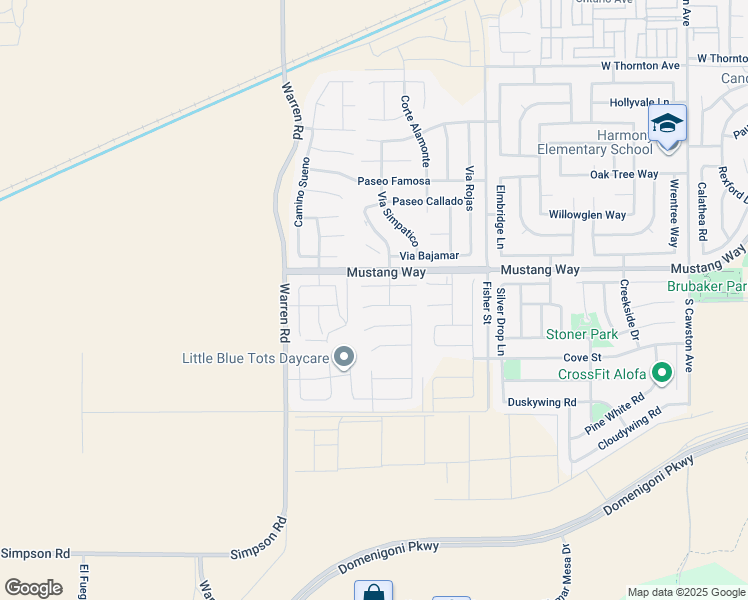 map of restaurants, bars, coffee shops, grocery stores, and more near 5236 Saloon Street in Hemet