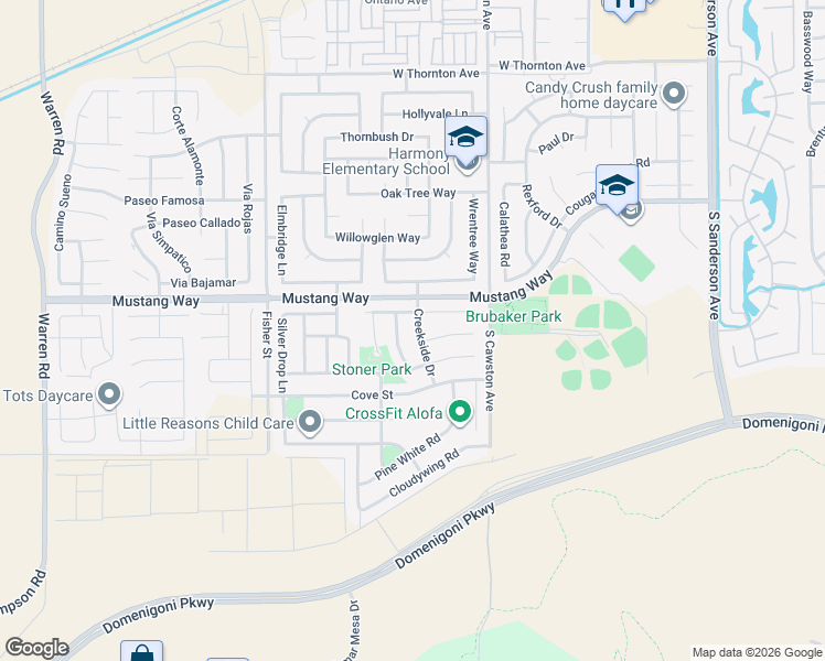 map of restaurants, bars, coffee shops, grocery stores, and more near 1841 Creekside Drive in Hemet