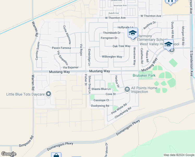 map of restaurants, bars, coffee shops, grocery stores, and more near 4810 Swallowtail Road in Hemet