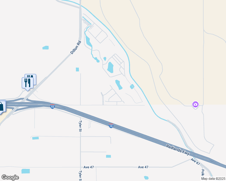 map of restaurants, bars, coffee shops, grocery stores, and more near 86231 Grenache Lane in Coachella