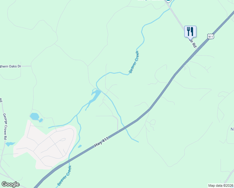 map of restaurants, bars, coffee shops, grocery stores, and more near 35 Peaceful Cove in Springville