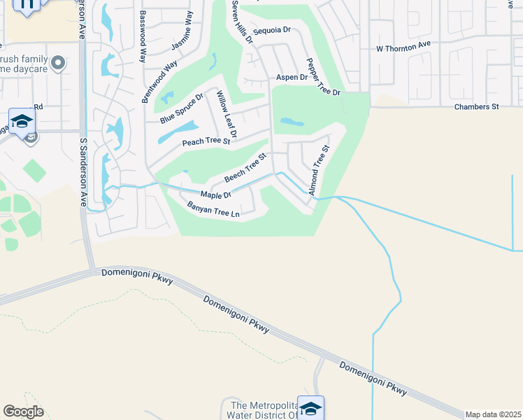 map of restaurants, bars, coffee shops, grocery stores, and more near 1886 Ash Tree Lane in Hemet