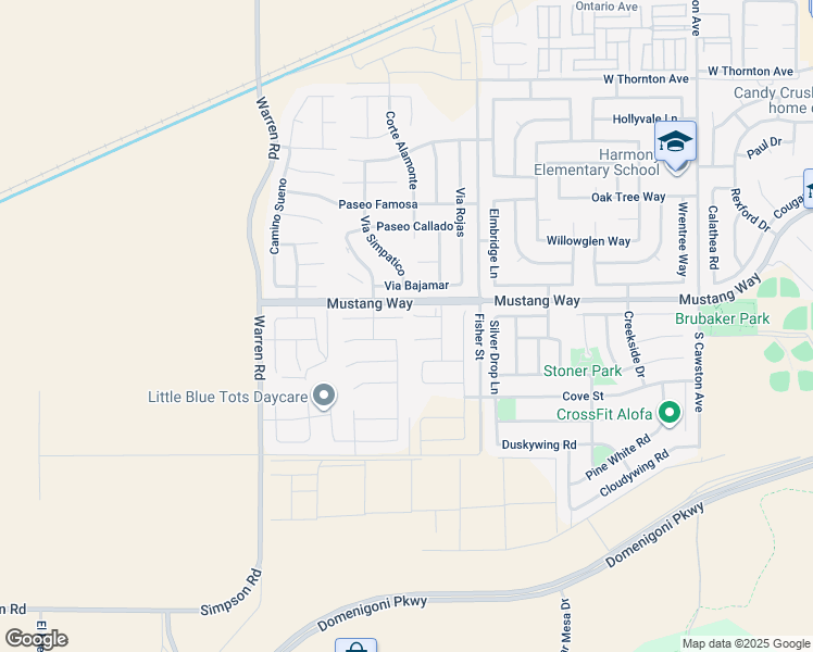 map of restaurants, bars, coffee shops, grocery stores, and more near 5109 Rowel Street in Hemet