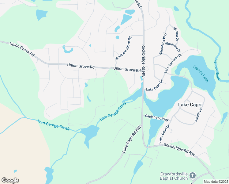 map of restaurants, bars, coffee shops, grocery stores, and more near 7977 Union Grove Road in Lithonia