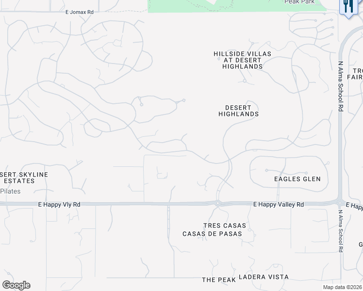 map of restaurants, bars, coffee shops, grocery stores, and more near 9715 East Ranch Gate Road in Scottsdale