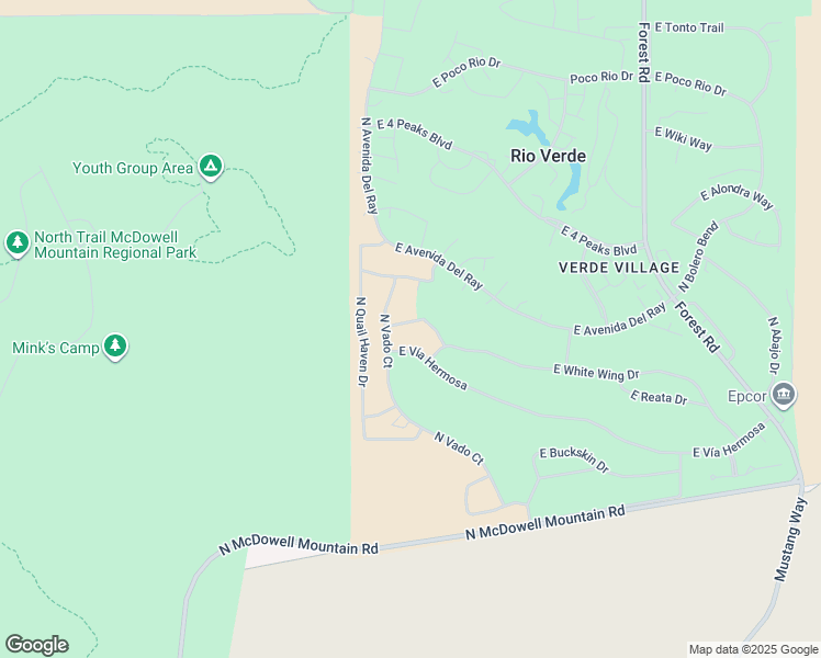 map of restaurants, bars, coffee shops, grocery stores, and more near 18517 East Leather Lane in Rio Verde