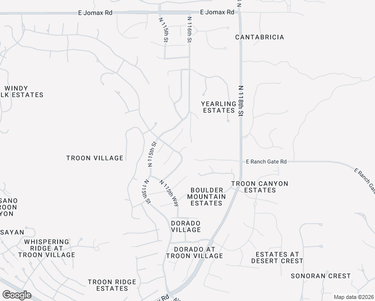 map of restaurants, bars, coffee shops, grocery stores, and more near 11569 East Bronco Trail in Scottsdale