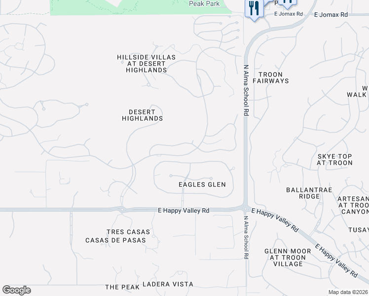 map of restaurants, bars, coffee shops, grocery stores, and more near 10101 East Ranch Gate Road in Scottsdale
