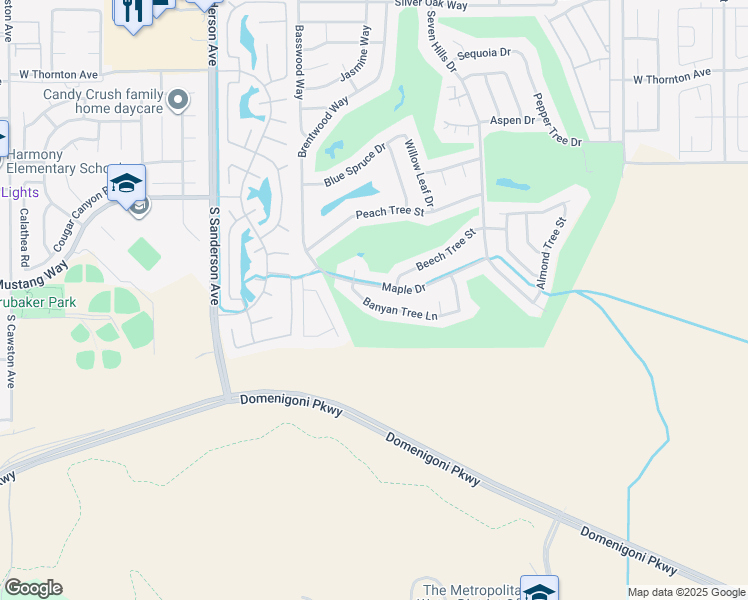 map of restaurants, bars, coffee shops, grocery stores, and more near 2830 Banyan Tree Lane in Hemet