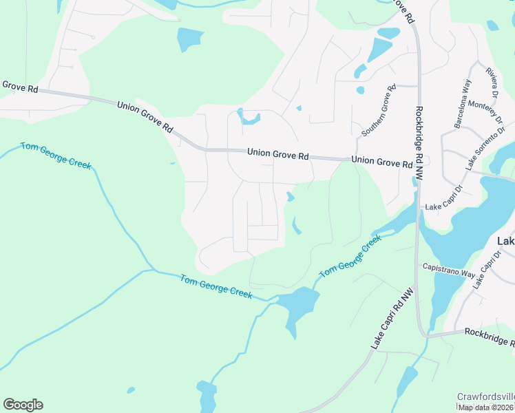 map of restaurants, bars, coffee shops, grocery stores, and more near 2377 Ticonic Road in Lithonia