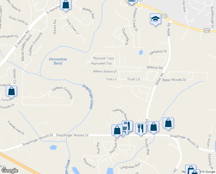 map of restaurants, bars, coffee shops, grocery stores, and more near 4869 Windsor Downs Drive in Decatur