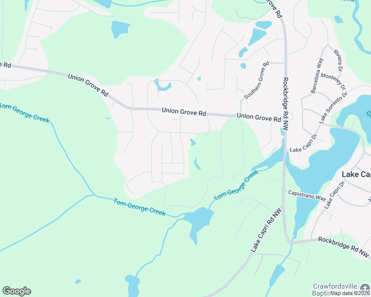 map of restaurants, bars, coffee shops, grocery stores, and more near 2380 Hanover Woods Road in Lithonia