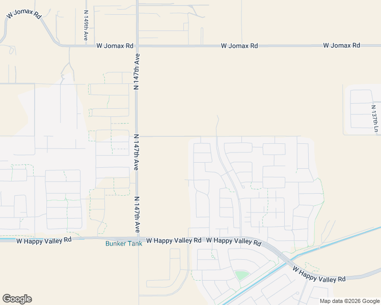 map of restaurants, bars, coffee shops, grocery stores, and more near 14461 West El Cortez Place in Surprise