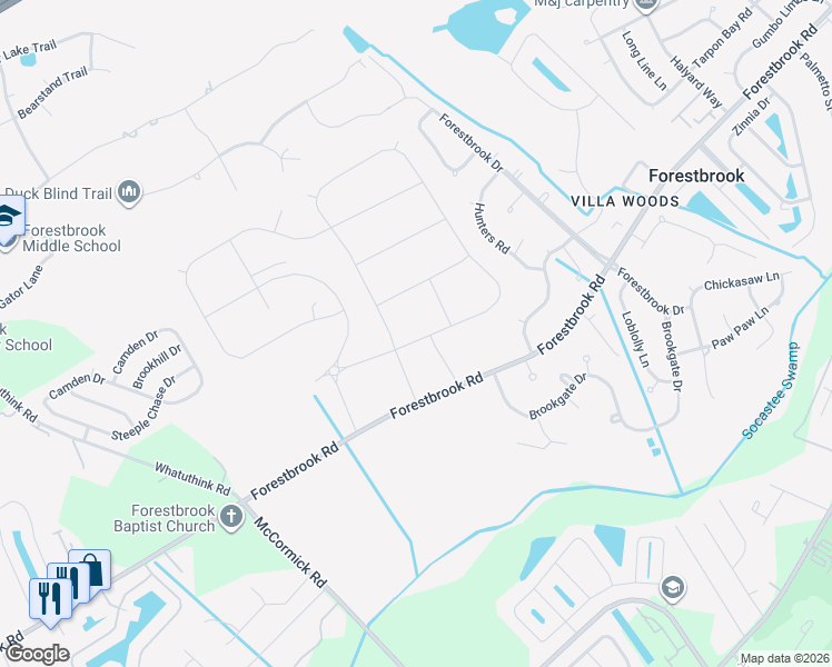 map of restaurants, bars, coffee shops, grocery stores, and more near 209 Harbison Circle in Myrtle Beach