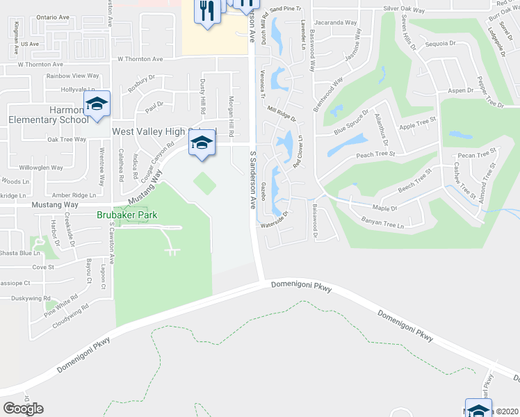 map of restaurants, bars, coffee shops, grocery stores, and more near 1731 Gazebo Lane in Hemet