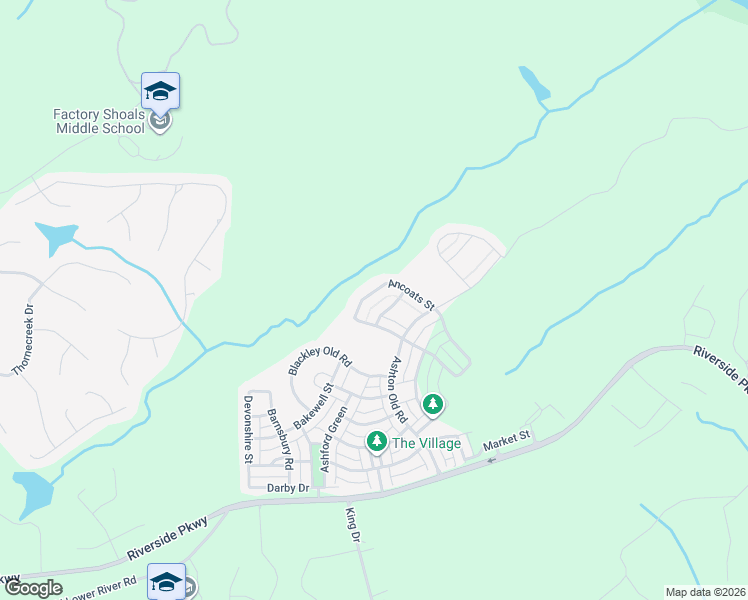 map of restaurants, bars, coffee shops, grocery stores, and more near 3220 Ancoats Street in Douglasville
