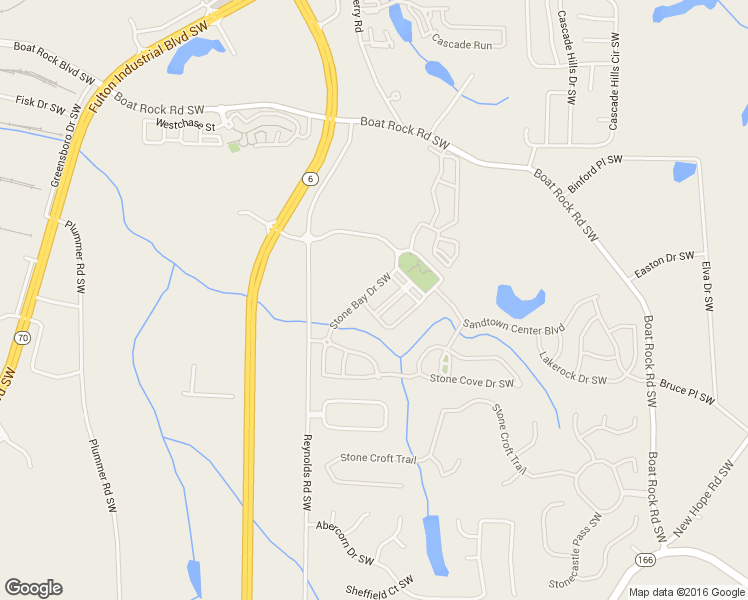 map of restaurants, bars, coffee shops, grocery stores, and more near 1352 Stone Bay Drive Southwest in Atlanta